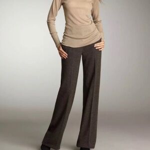 Tory Burch size 6 Laura brown pants trousers wool blend button back pocket